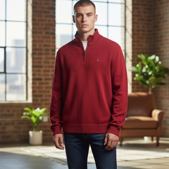 Tommy Hilfiger Red Men's Shirt - Picture 1 of 11